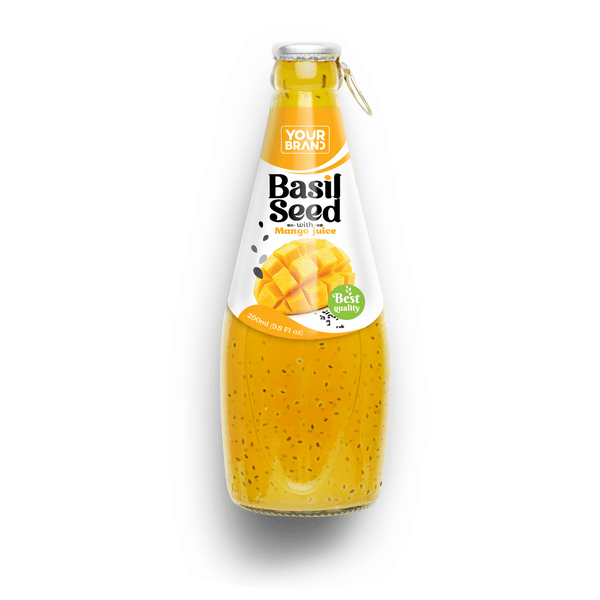 290ml Basil Seed Drink Mango (Swing-Top Glass Bottle)