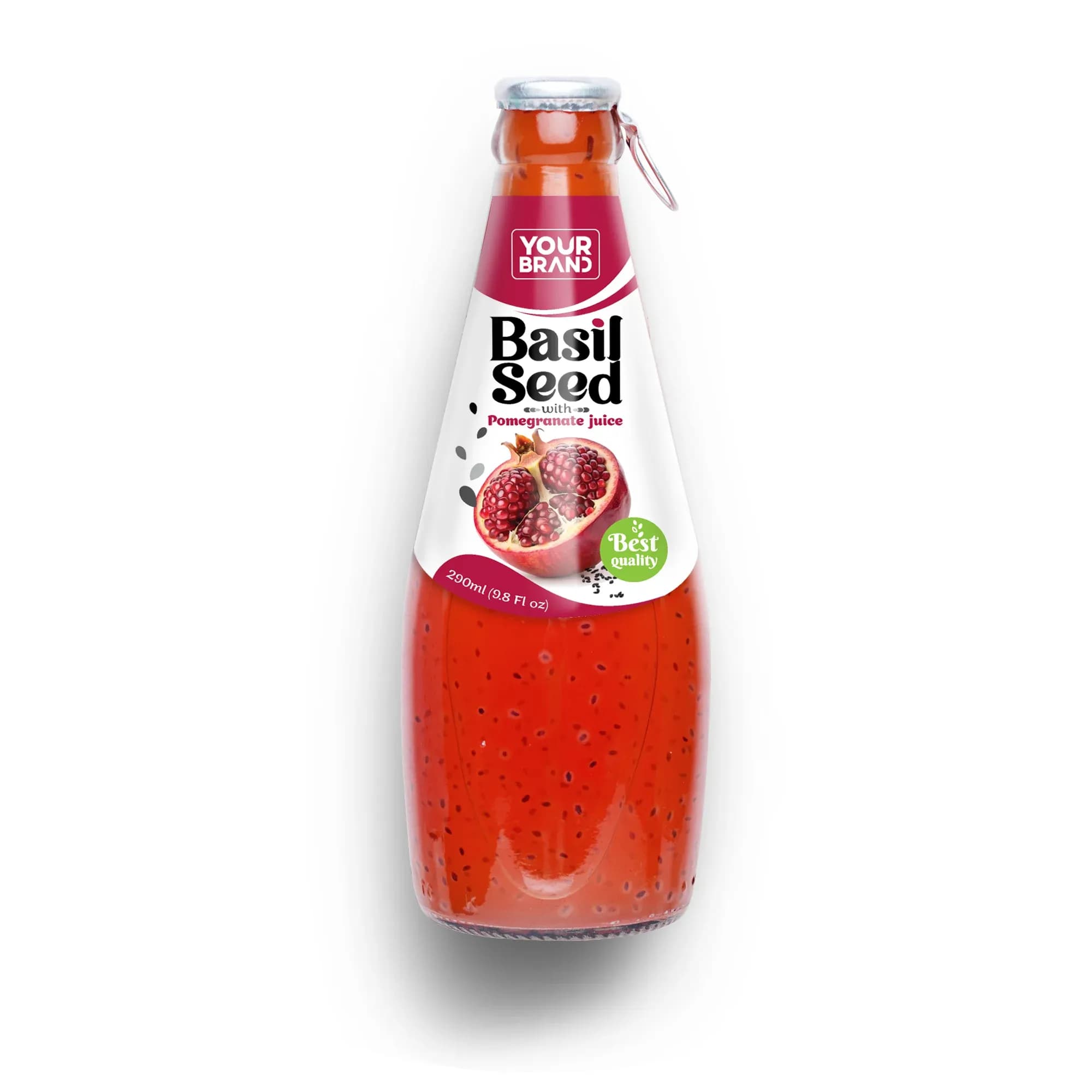 290ml Basil Seed Drink Pomegranate
