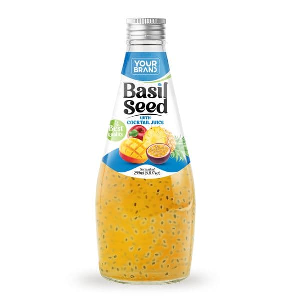 290ml Basil Seed with Cocktail Juice