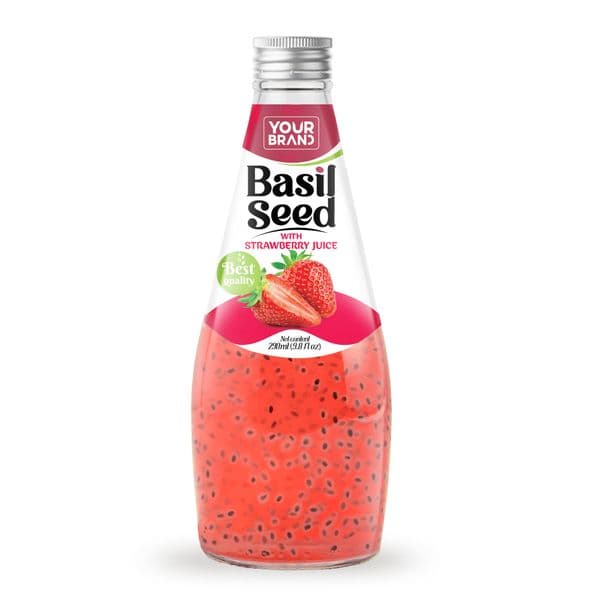 290ml Basil Seed with Strawberry Juice