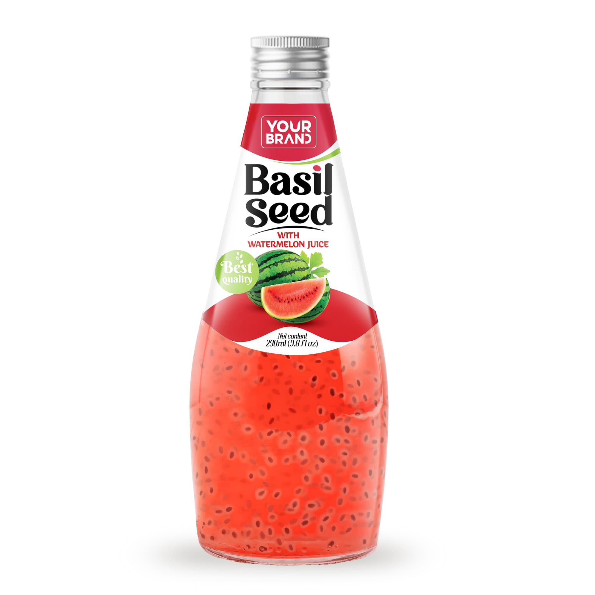 290ml Basil Seed with Watermelon Juice