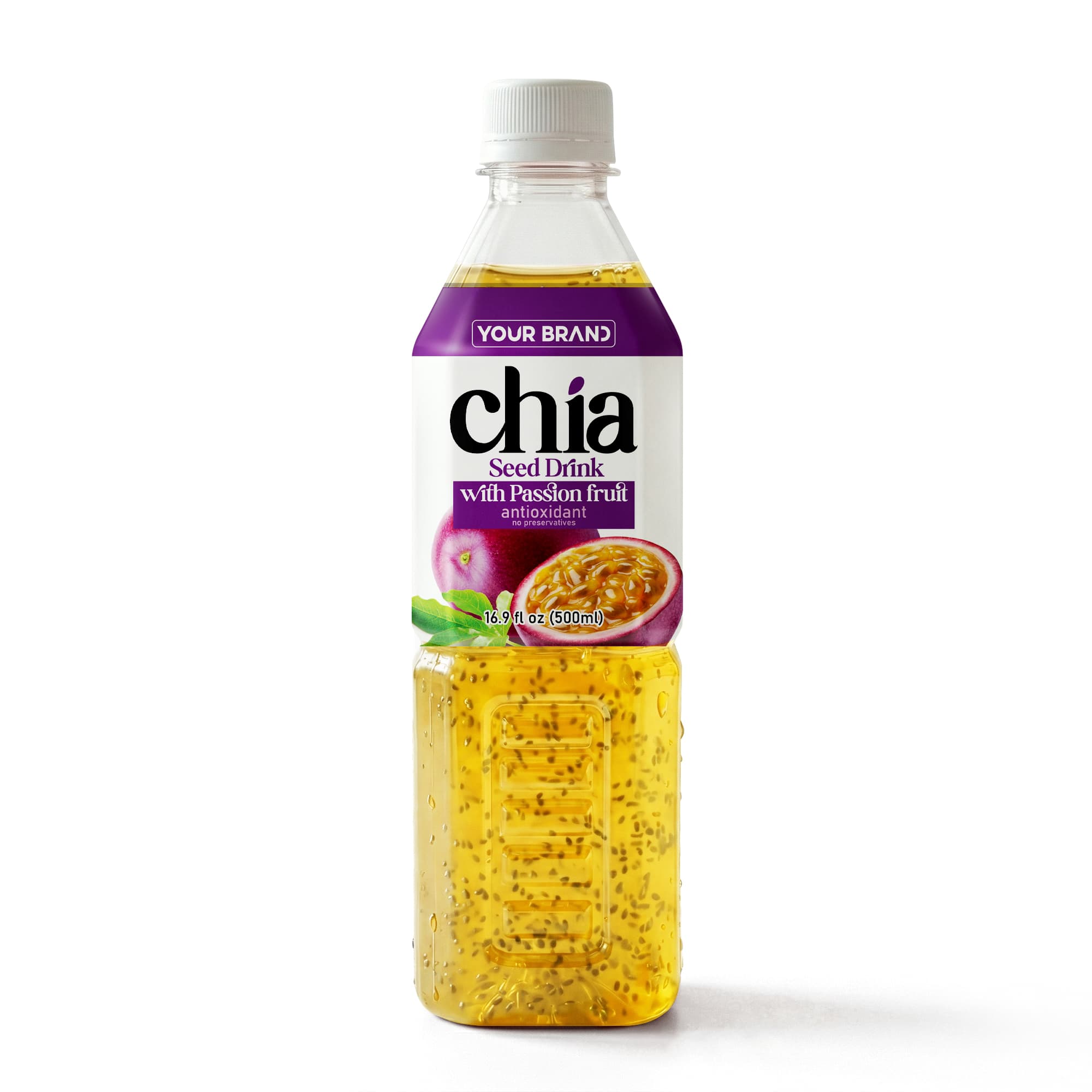 500ml Chia Seed Drink Passion Fruit