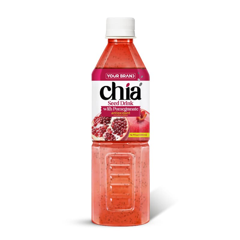 500ml Chia Seed Drink Pomegranate