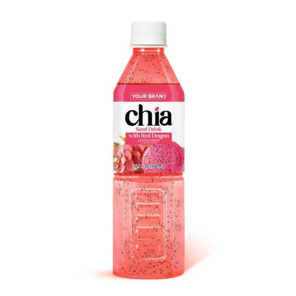 500ml Chia Seed Drink Red Dragon Fruit
