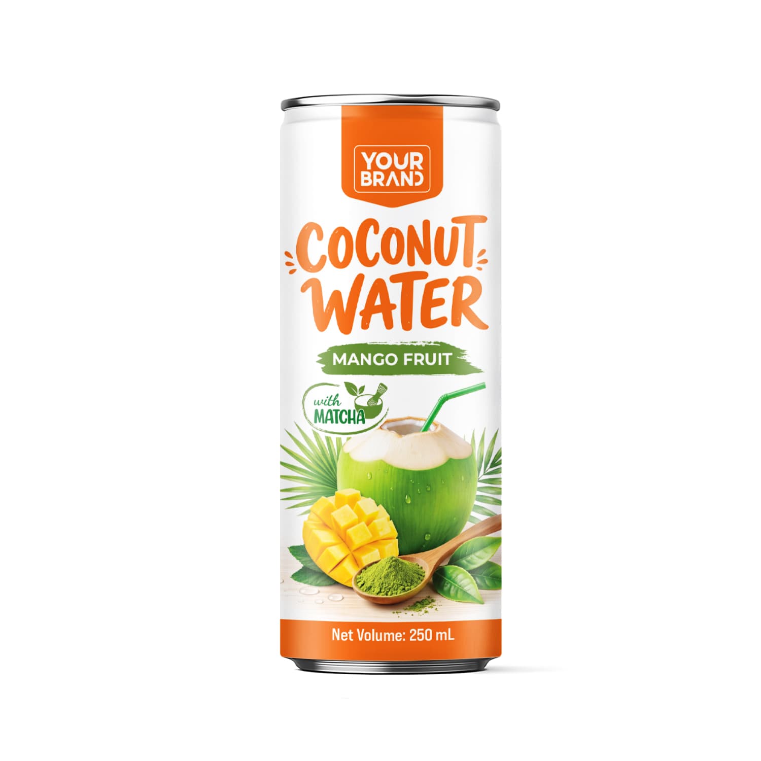 250ml Coconut Water Mango Fruit with Matcha