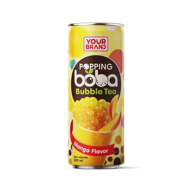320ml Popping Boba Bubble Tea Mango Flavor
