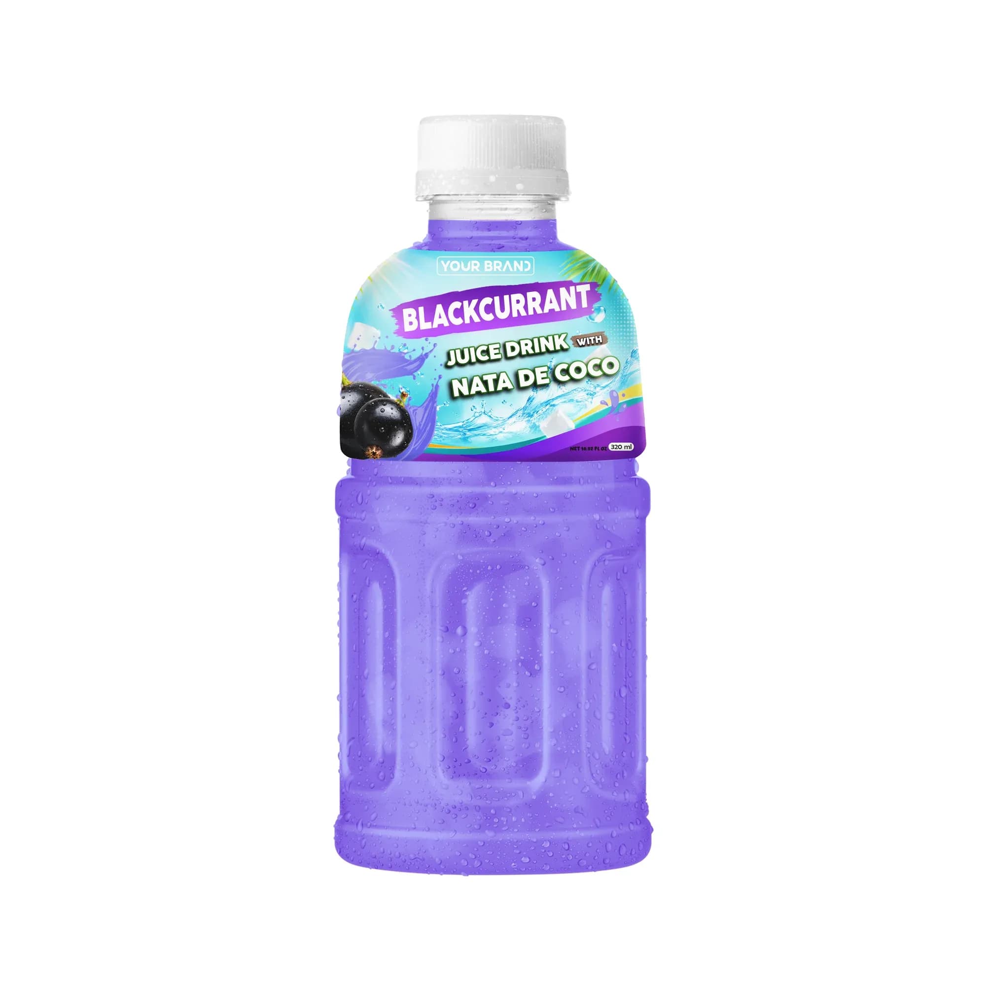320ml Black Currant Juice Drink with Nata de Coco