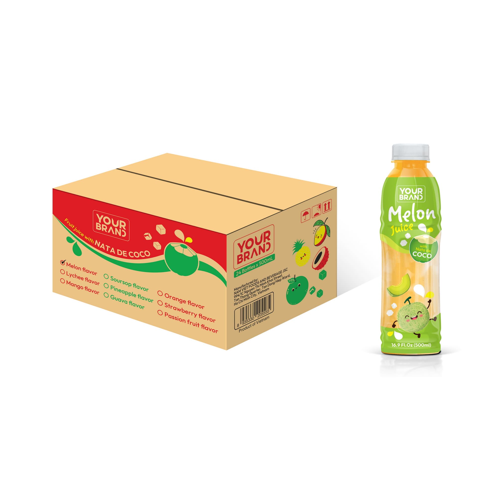 500ml Melon Juice with Nata de Coco