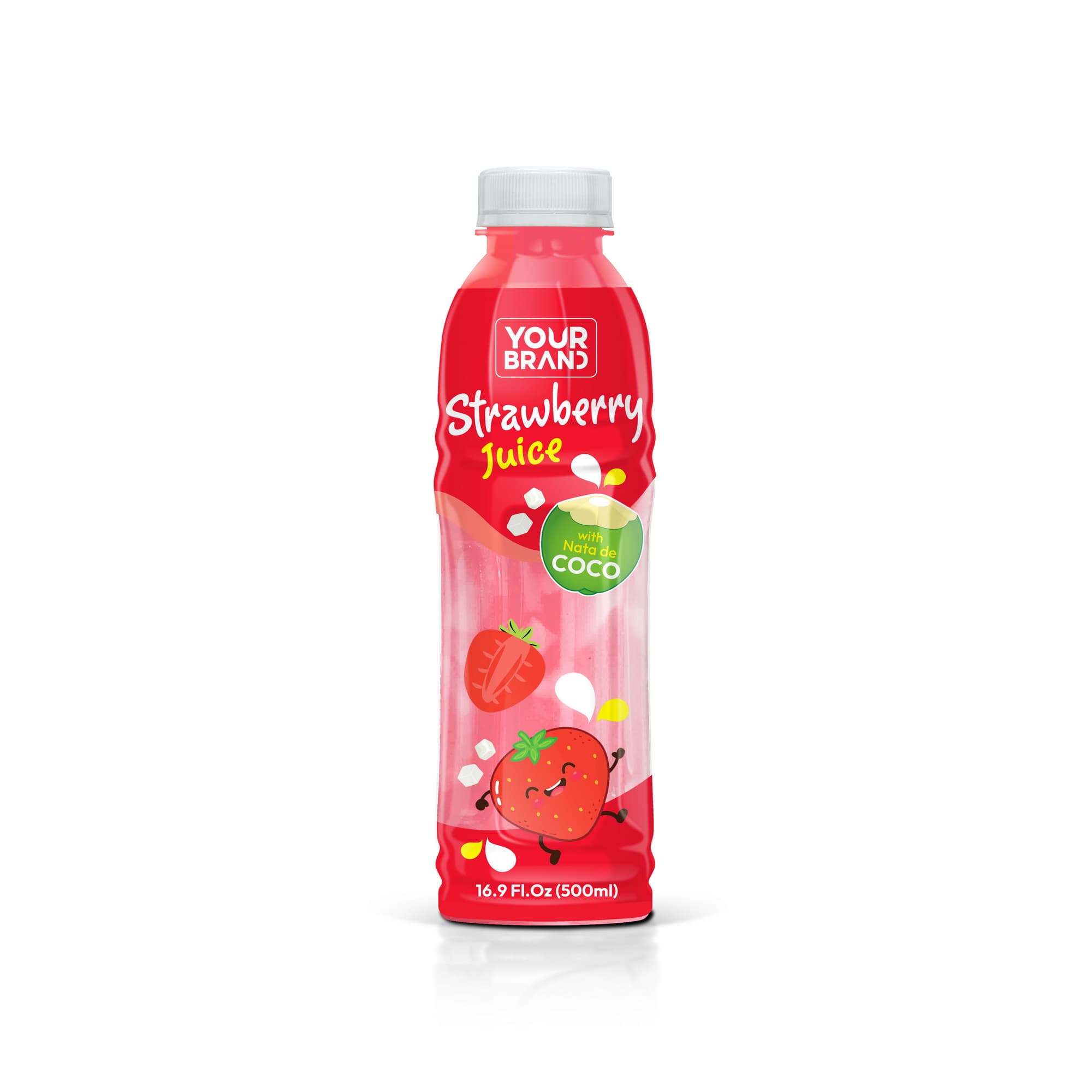 500ml Strawberry Juice with Nata de Coco