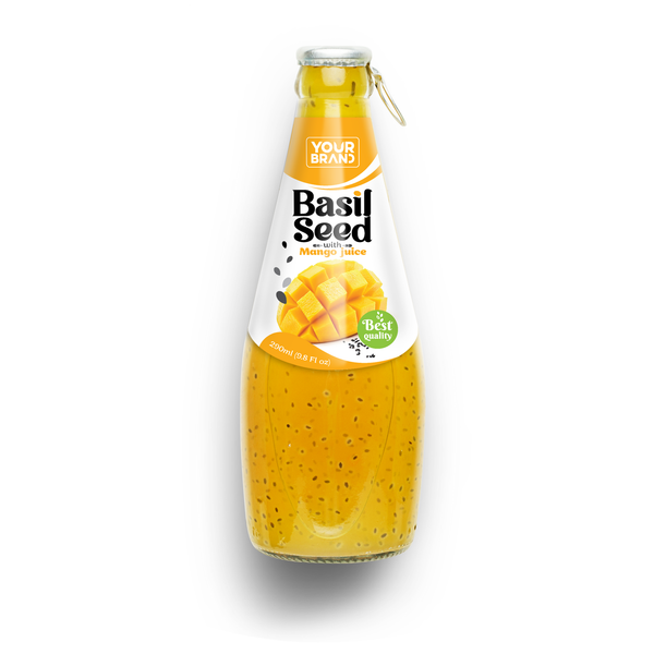 290ml Basil Seed Drink Mango (Swing-Top Glass Bottle)