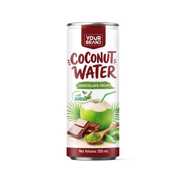250ml Coconut Water Chocolate Fruit with Matcha