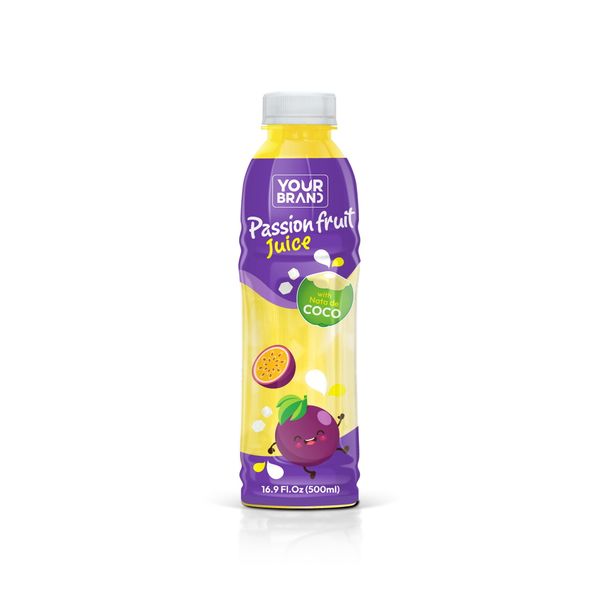 500ml Passion Fruit Juice with Nata de Coco