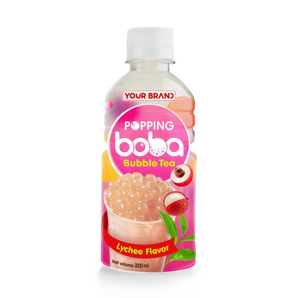 320ml Popping Boba Bubble Tea Lychee Flavor (PET Bottle)