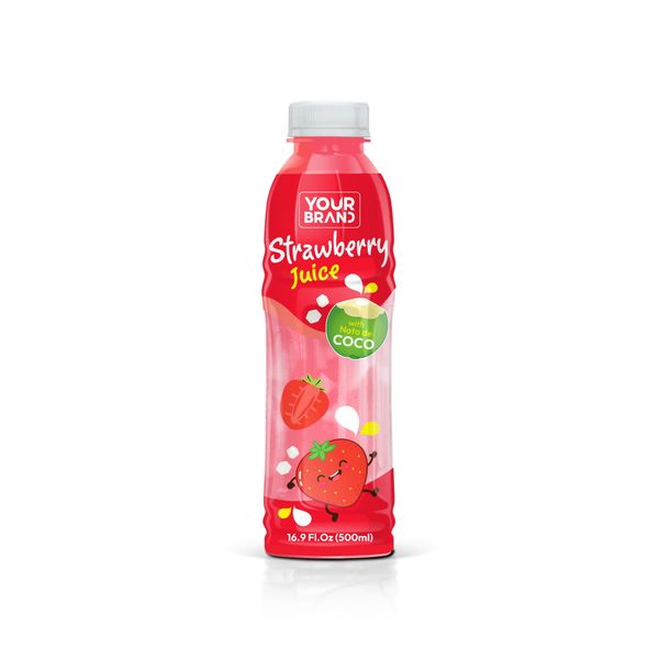 500ml Strawberry Juice with Nata de Coco