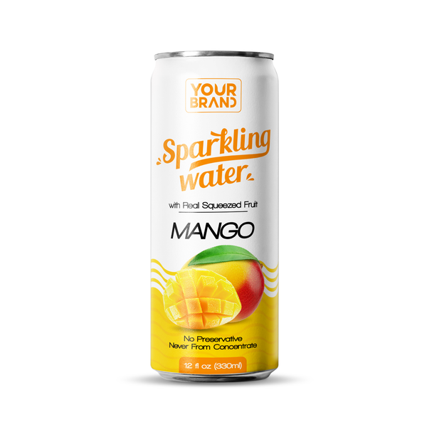 330ml Sparkling Water with Real Squeezed Mango