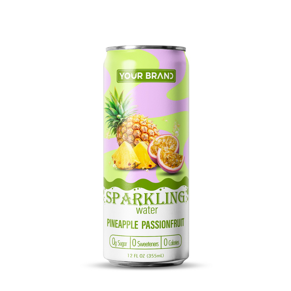 355ml YOUR BRAND Sparkling Water with Pineapple Passion flavor