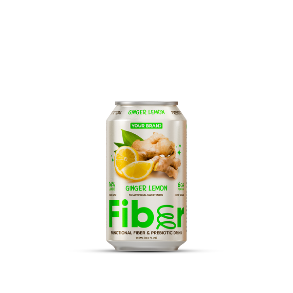 355ml Ginger Lemon juice functional fiber & prebiotic drink
