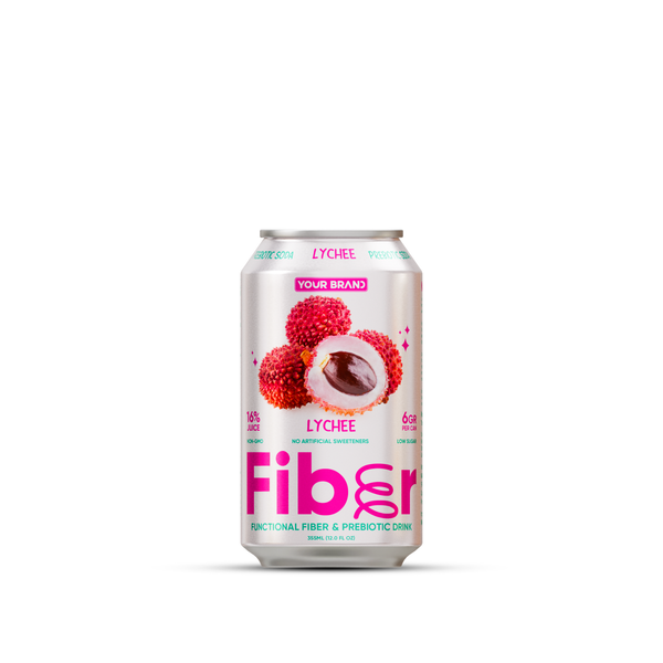 355ml Lychee juice functional fiber & prebiotic drink