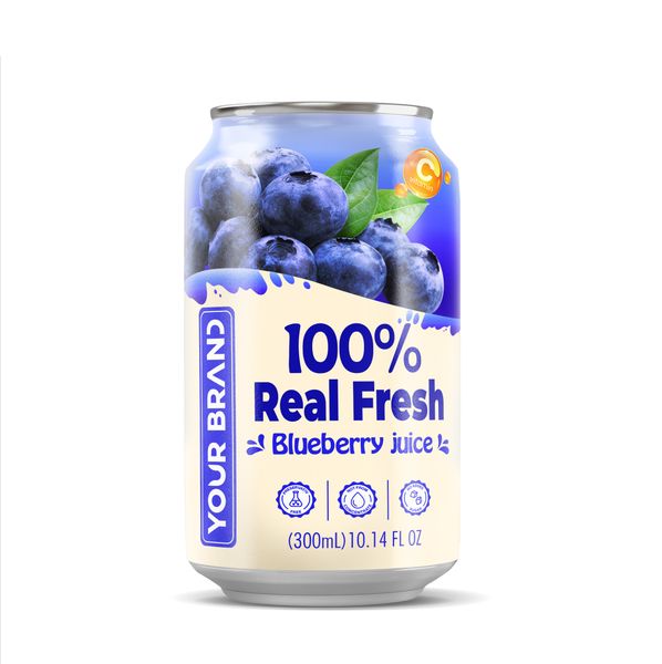 300ml 100% real fresh Blueberry Juice