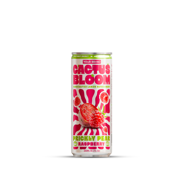 250ml YOUR BRAND Cactus Bloom Prickly Pear Raspberry Handcrafted Lemon Refreshment