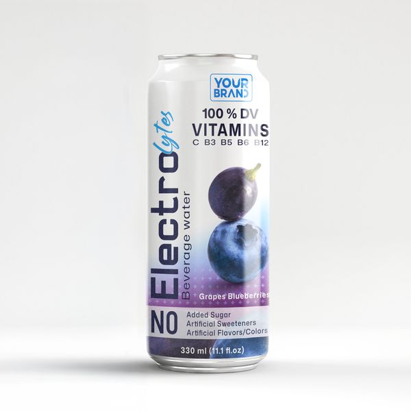 330ml Grapes Blueberries Electrolytes Water with 100% DV Vitamins