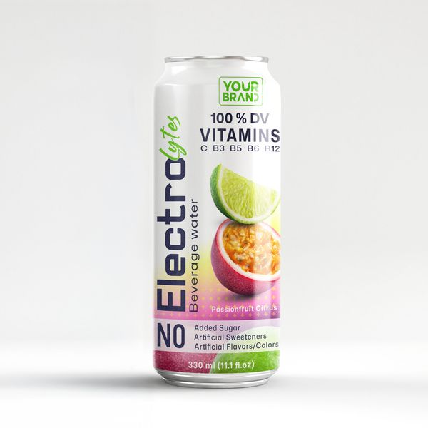 330ml Passionfruit Citrus Electrolytes Water with 100% DV Vitamins