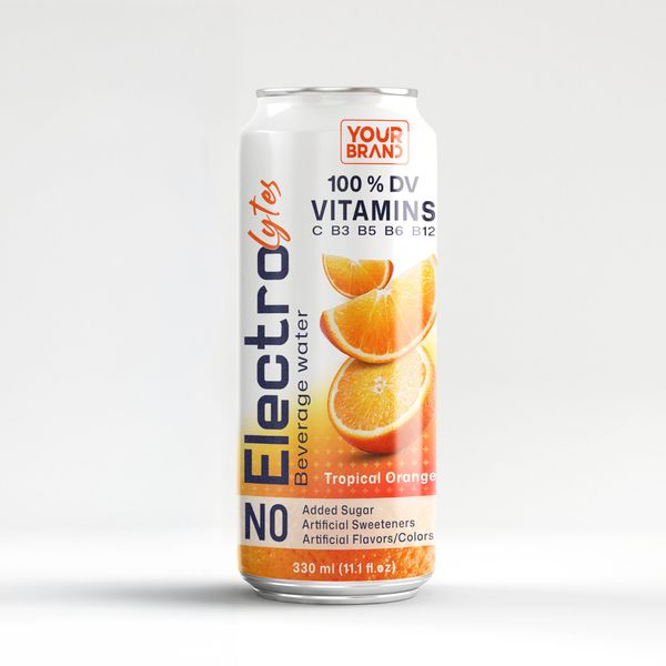 330ml Tropical Orange Electrolytes Water with 100% DV Vitamins