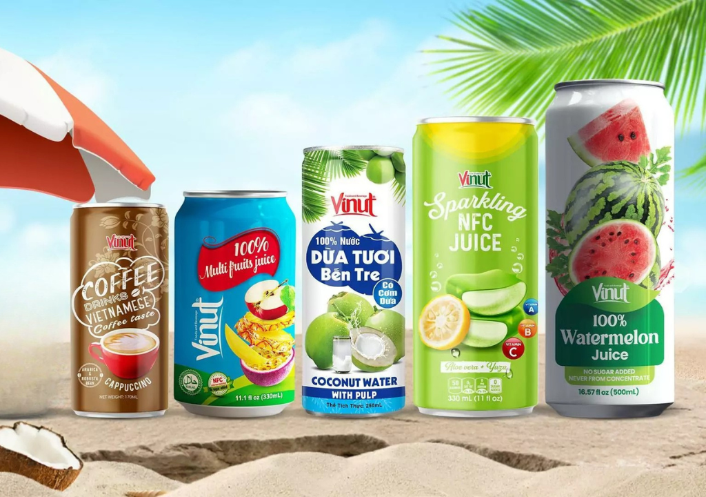 Nam Viet product line of no sugar and clean label beverages for export in 2025