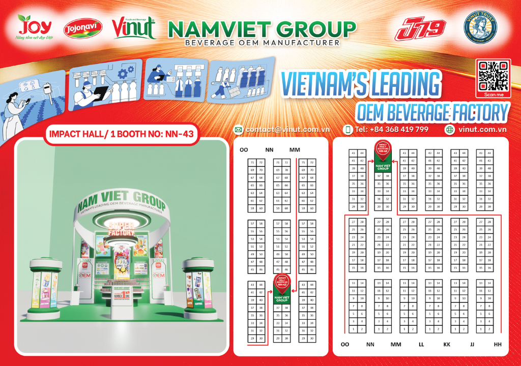 Nam Viet Group's OEM/ODM Beverage Solutions Showcased at Thaifex 2025 – Global Favorites on Display