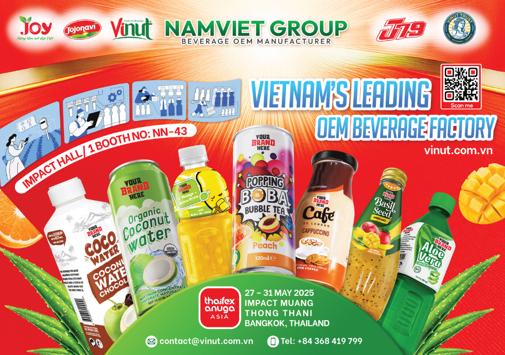 Top Export Beverage Products from Nam Viet Group at Thaifex 2025