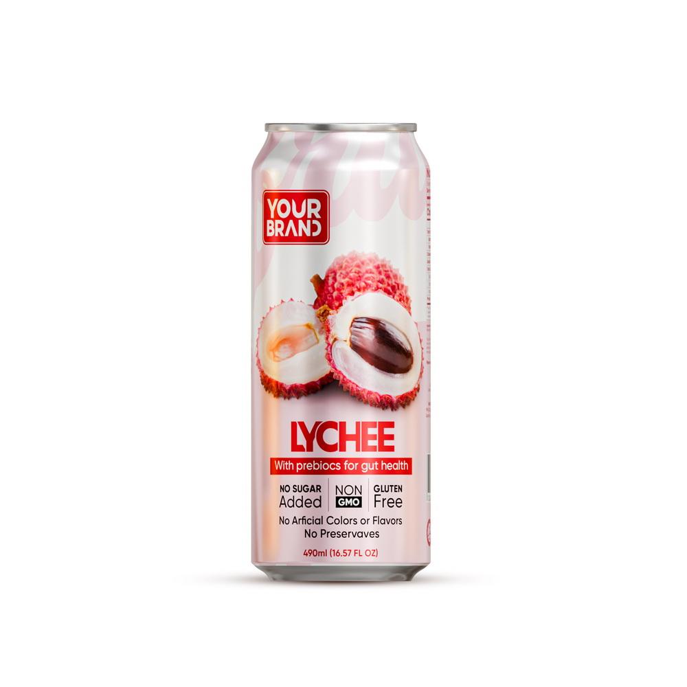 Lychee juice drink 490ml Can (no Sugar added, Non GMP, Gluten free)