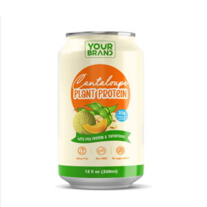 12 fl oz (330ml) YOUR BRAND Cantaloupe Plant Protein with Pea Protein & Superfoods