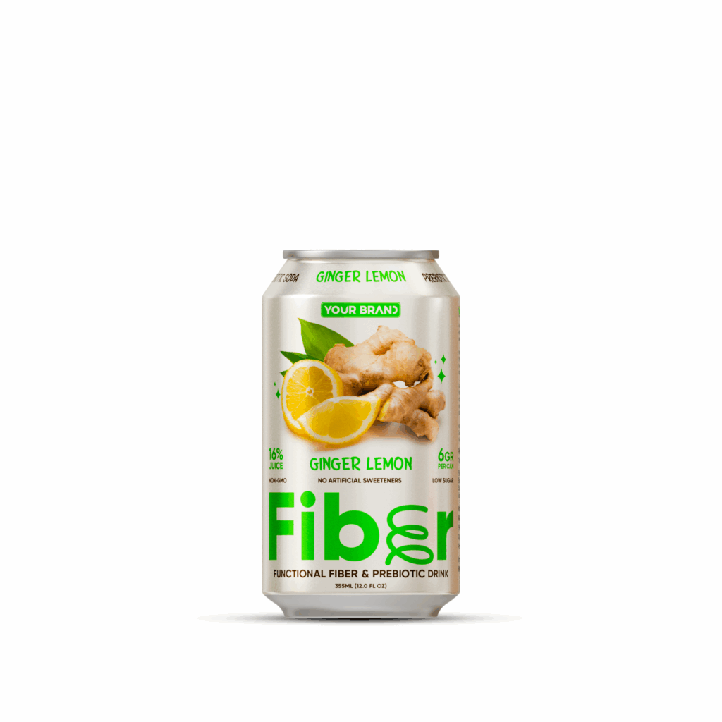 355ml YOUR BRAND Ginger Lemon juice functional fiber & prebiotic drink