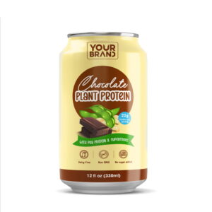12 fl oz (330ml) YOUR BRAND Chocolate Plant Protein with Pea Protein & Superfoods