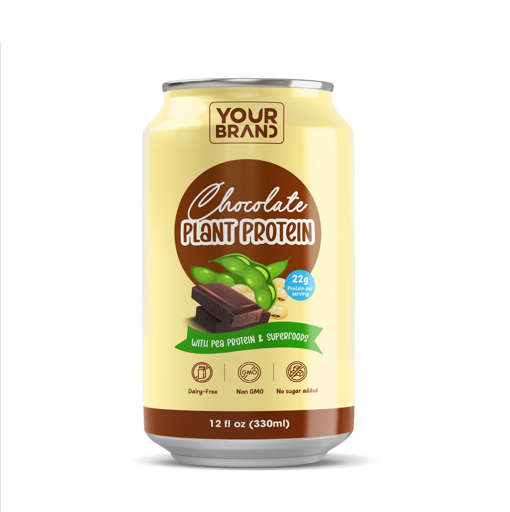 12 fl oz (330ml) YOUR BRAND Chocolate Plant Protein with Pea Protein & Superfoods