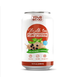 12 fl oz (330ml) YOUR BRAND Bubble Milk Tea Plant Protein with Pea Protein & Superfoods