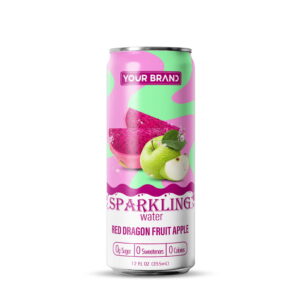 355ml YOUR BRAND Sparkling Water with Dragon Fruit Apple flavor