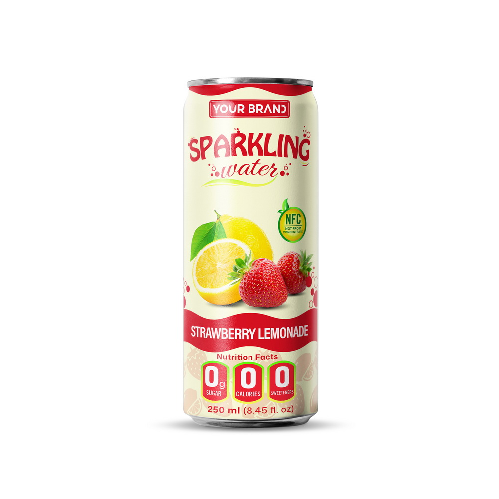 250ml YOUR BRAND Sparkling Water Strawberry Lemonade Natural Flavor