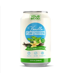 12 fl oz (330ml) YOUR BRAND vanilla Plant Protein with Pea Protein & Superfoods