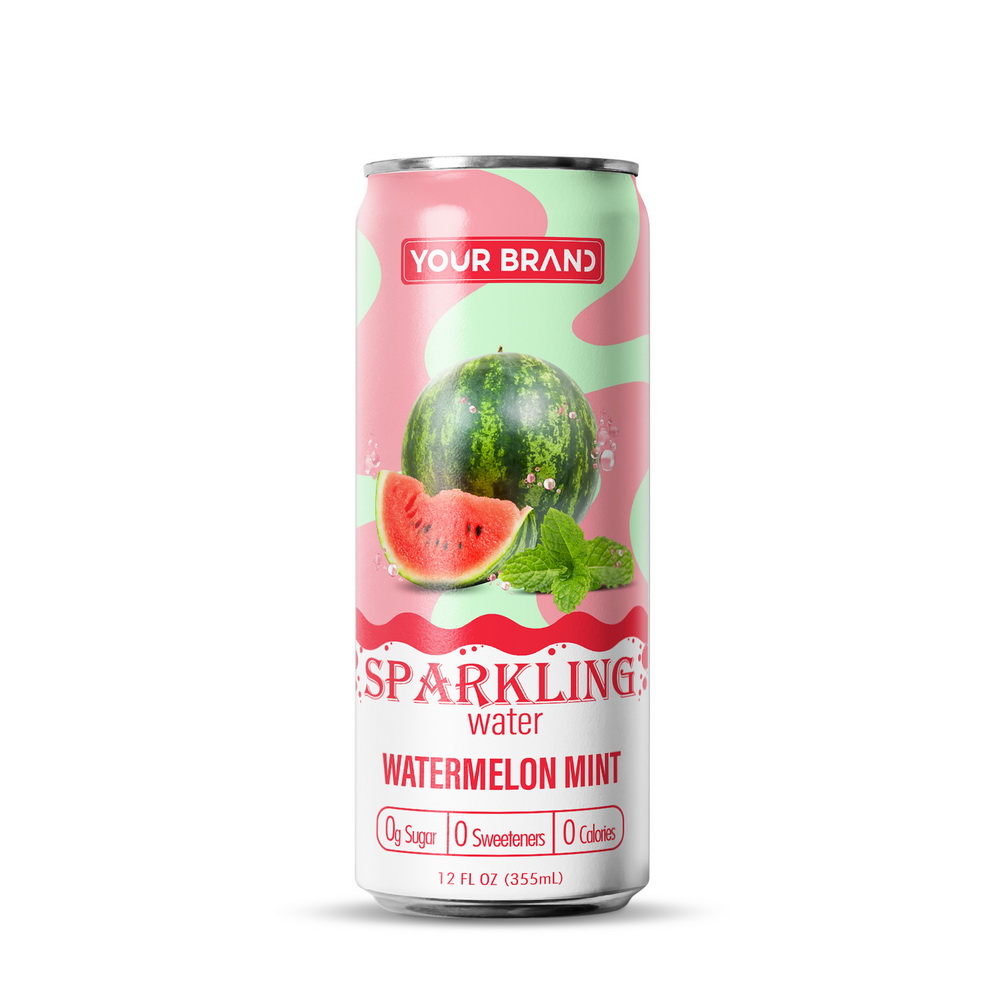355ml YOUR BRAND Sparkling Water with Watermelon Mint flavor