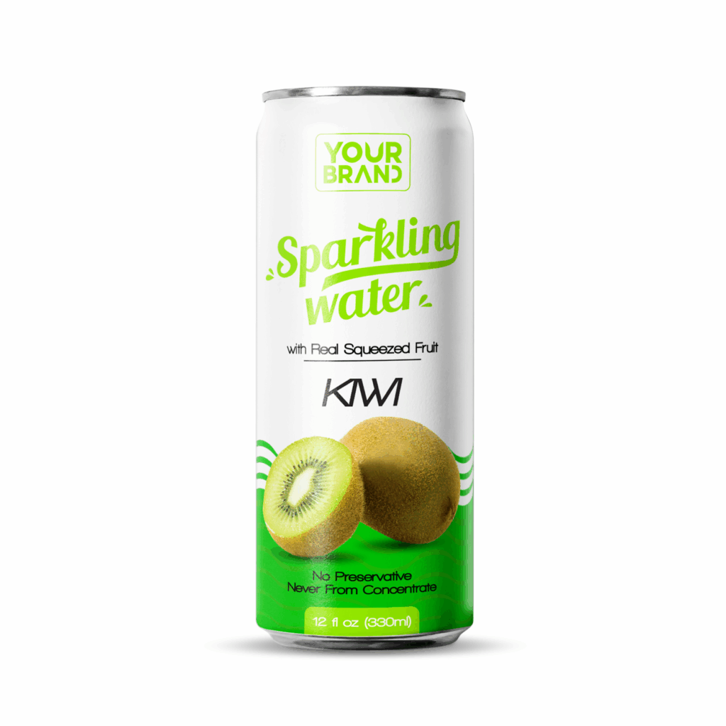 330ml YOUR BRAND Sparkling Water with Real Squeezed Kiwi