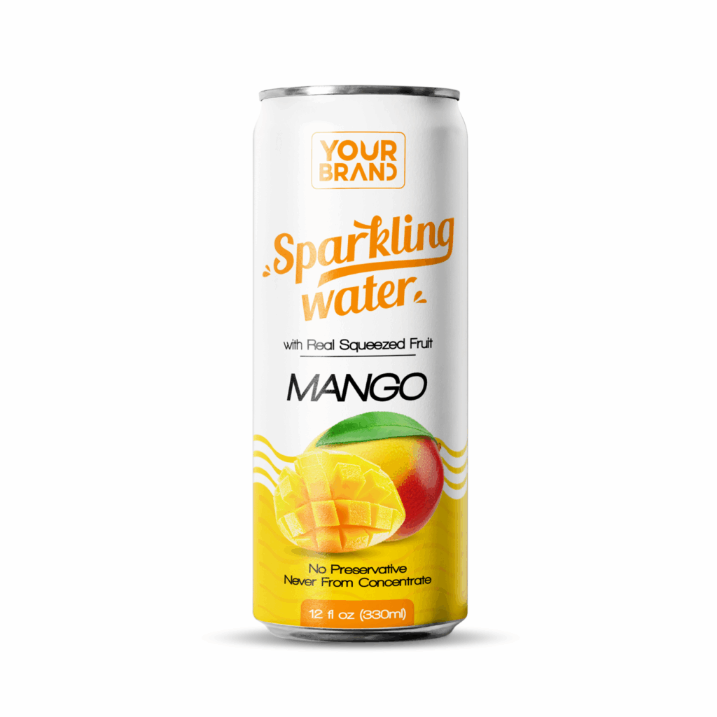 330ml YOUR BRAND Sparkling Water with Real Squeezed Mango