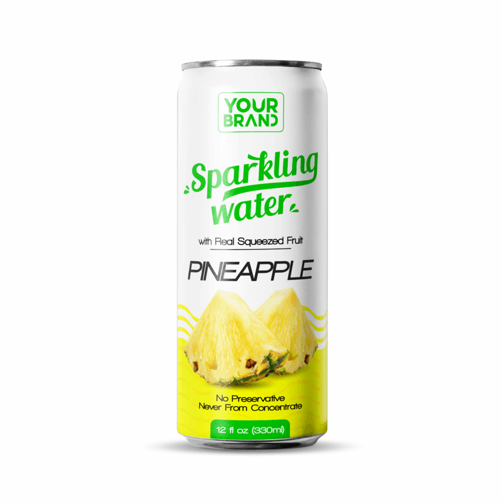 330ml YOUR BRAND Sparkling Water with Real Squeezed Pineapple