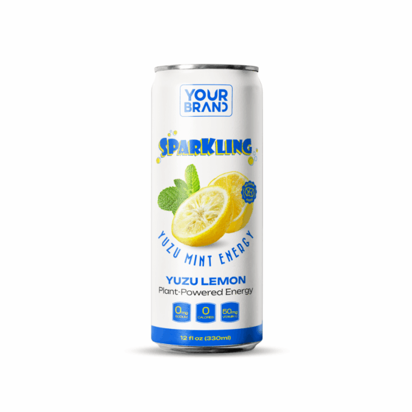 330ml YOUR BRAND Sparkling Yuzu Lemon mint Energy Drink