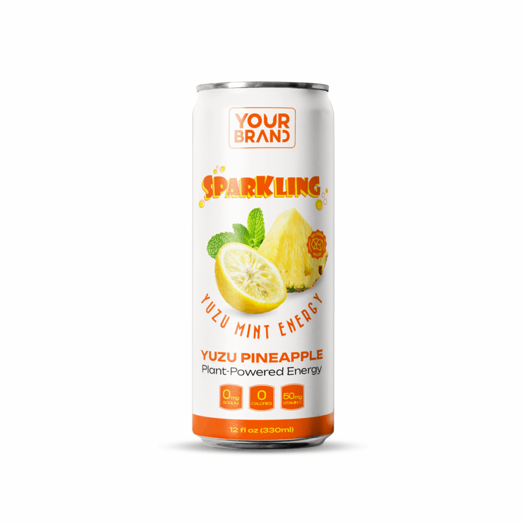 330ml YOUR BRAND Sparkling Yuzu Pineapple Energy Drink