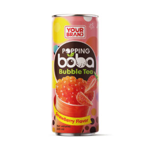 320ml YOUR BRAND Popping Boba Bubble Tea Strawberry flavor