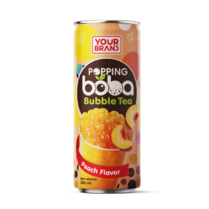 320ml YOUR BRAND Popping Boba Bubble Tea Peach flavor