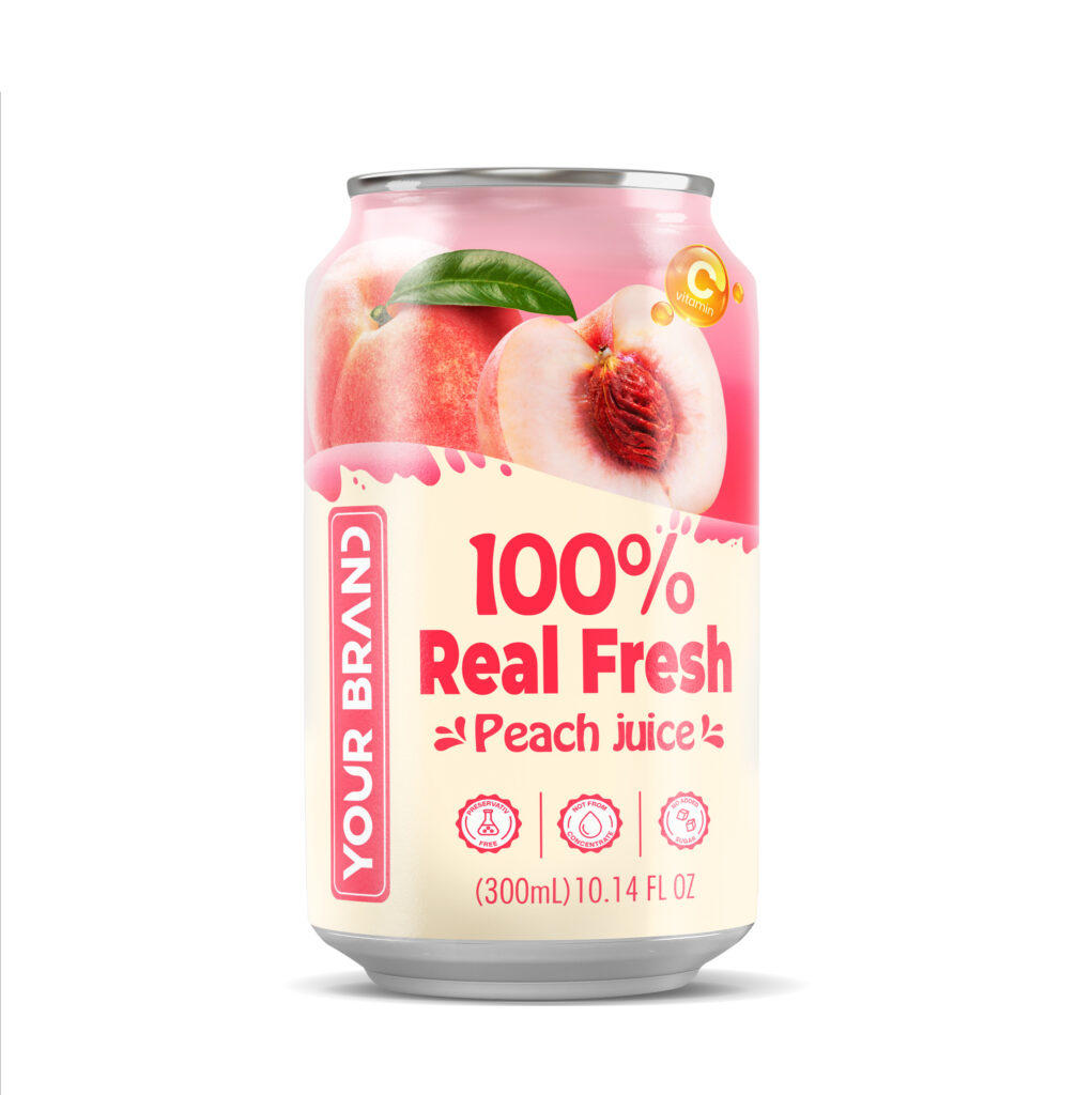 300ml YOUR BRAND 100% real fresh Peach Juice