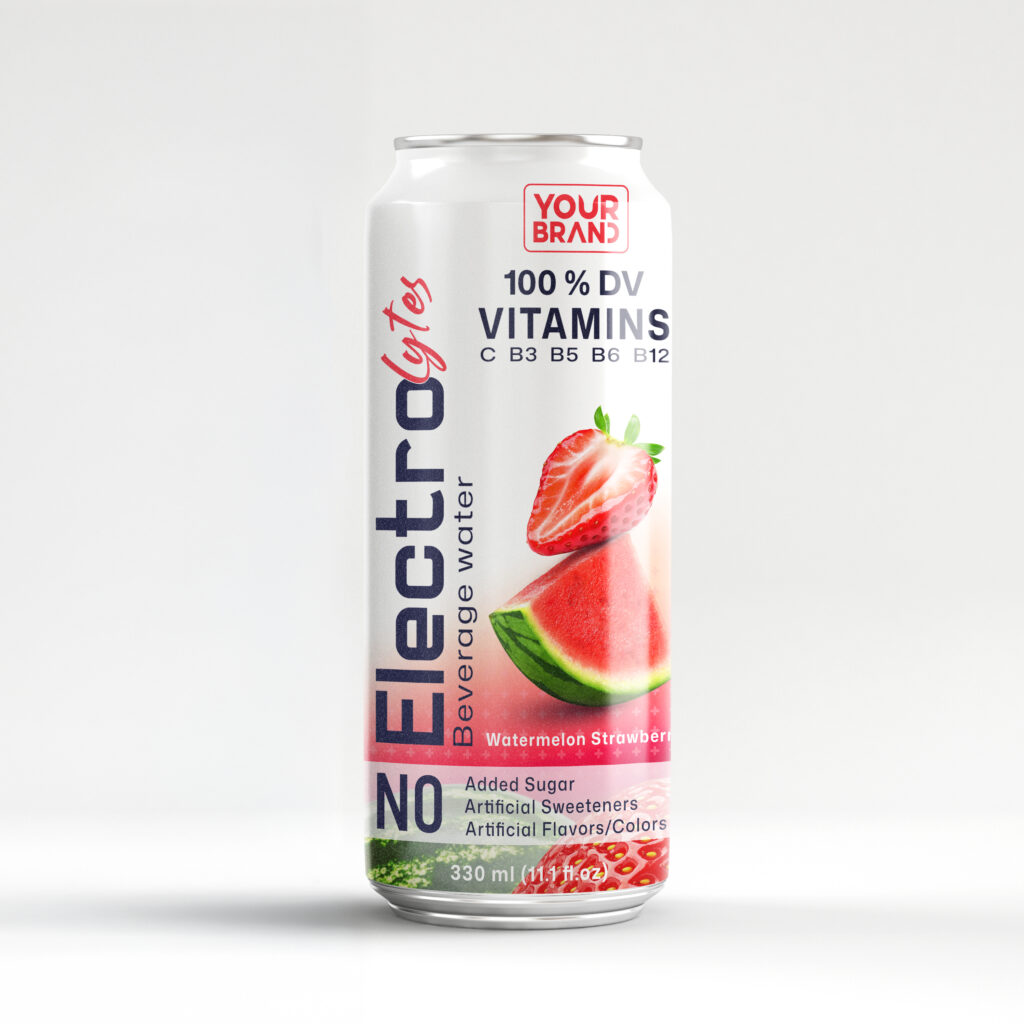 330ml YOUR BRAND Watermelon Strawberry Electrolytes Water with 100% DV Vitamins