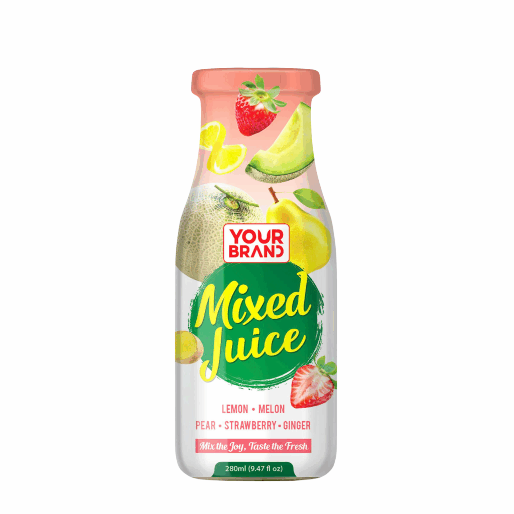 280ml YOUR BRAND Mixed Juice Lemon Melon Pear Strawberry Ginger